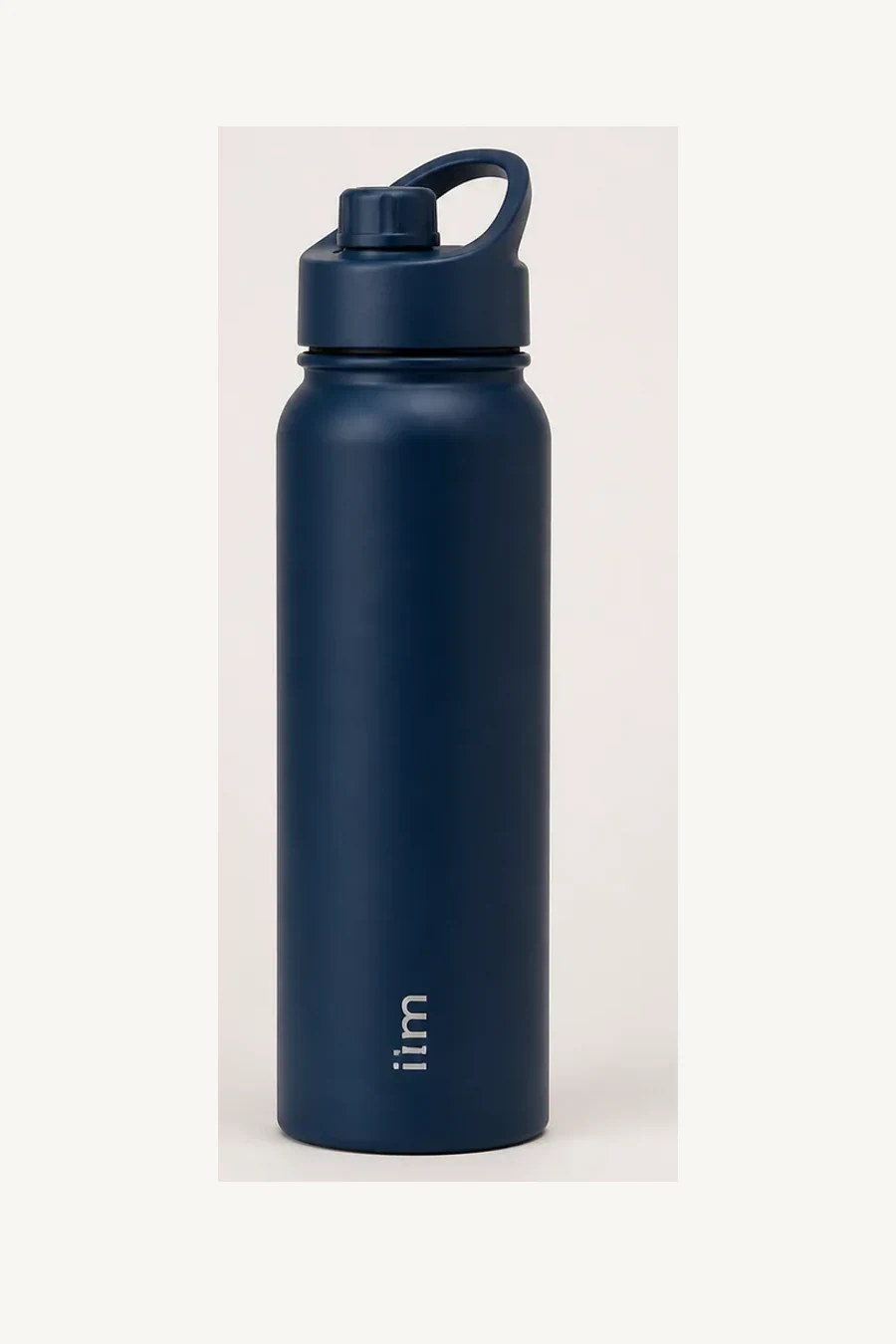 Deep navy ILM Hockey bottle with white mark